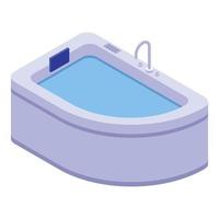 vatten jacuzzi ikon, isometrisk stil vektor