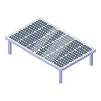 Bodensolarpanel-Symbol, isometrischer Stil vektor