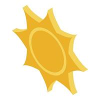 sommar Sol ikon, isometrisk stil vektor