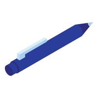 blaues Stiftsymbol, isometrischer Stil vektor