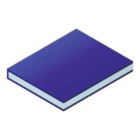 bok blå ikon, isometrisk stil vektor