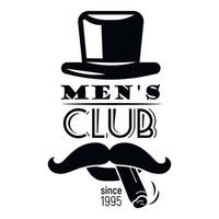 Männerclub-Logo, einfacher Stil vektor