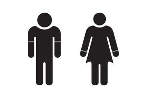 Toilettenschild - Symbol - Mann und Frau vektor
