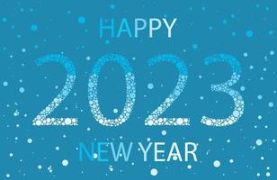 Frohes neues Jahr 2023 blaue Blasen in Schattierungen, Vektorgrafiken vektor