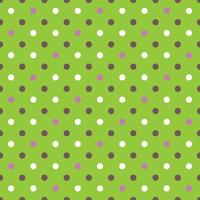 grön bakgrund tyg med vit, rosa, brun prickar sömlös mönster vektor
