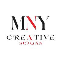 mny Polygon Logo Design Monogramm, mny Polygon Vektor Logo, mny mit Polygonform, mny Vorlage mit passender Farbe, mny Polygon Logo einfach, elegant, mny luxuriöses Logo, mny Vektor Pro,