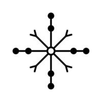 snöflinga dekorativ element. hand dragen snöflinga isolerat på vit bakgrund. vektor element för jul, ny år dekor