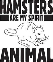 Hamster-T-Shirt-Designpaket, Typografie-T-Shirt-Design vektor