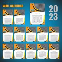 kreativ unik kontor vägg kalender 2023 design vektor