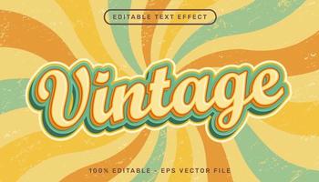 vintage retro color 3d text editierbarer texteffekt vektor