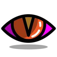 reptil öga enkel logotyp med ljus Färg vektor