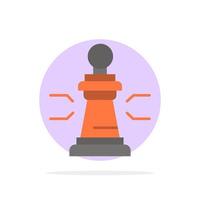 Schach Vorteil Geschäftszahlen Spiel Strategie Taktik abstrakte Kreis Hintergrund flache Farbe Symbol vektor