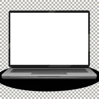 Laptop oder Computer auf transparentem Hintergrund vektor