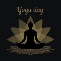internationella yogadagen vektor