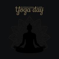 Internationaler Tag des Yoga vektor