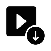 Video-Download-Vektorillustration auf einem Hintergrund. Premium-Qualitätssymbole. Vektorsymbole für Konzept und Grafikdesign. vektor