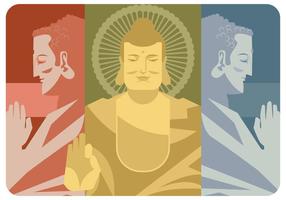 Drei Elemente Buddha Vektor