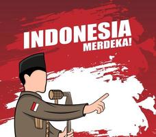 Indonesiens självständighetsdag vektor