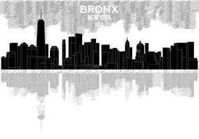 Bronx skyline silhouette vektor