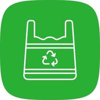 Recycling-Plastiktüte kreatives Icon-Design vektor