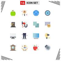 16 kreativ ikoner modern tecken och symboler av evakuera nödsituation utbildning digital blockerare redigerbar packa av kreativ vektor design element