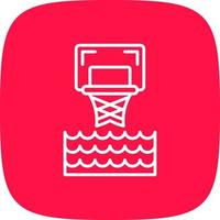 kreatives Icon-Design für Wasserbasketball vektor