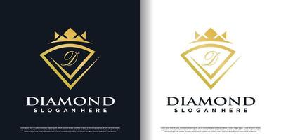 Diamant-Logo-Design-Vektor mit kreativem Konzept-Premium-Vektor vektor