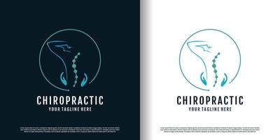 Chiropraktik-Logo-Design mit kreativem Konzept-Premium-Vektor vektor