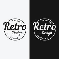 Retro-Hipster-Typografie-Elementvorlage für Bekleidungsgeschäft, Café, Bierladen, Restaurant, Geschäft, Etikett, Poster, Vintage-Marke. vektor