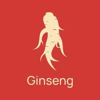 logotyp design av naturlig ginseng ört växt och leaves.logo för företag, ört, blommigt. vektor