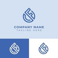brev f eller av liten droppe logotyp, lämplig för några företag relaterad till liten droppe med f eller av första. vektor