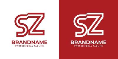 modernes sz-monogrammlogo, geeignet für jedes geschäft mit sz- oder zs-initialen. vektor