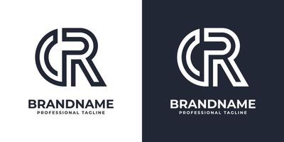 enkel cr monogram logotyp, lämplig för några företag med cr eller rc första. vektor