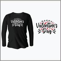 Happy Valentinstag T-Shirt-Design mit Vektor
