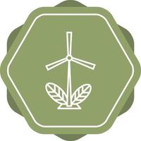 unik grön energi vektor linje ikon