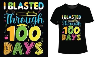 100 dagar av skola t-shirt design jag sprängas genom 100 dagar vektor