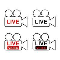 Live-Broadcast-Icon-Vektor-Design vektor