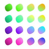 uppsättning av Färg linjär lutning palett färgrutor webbkit vektor