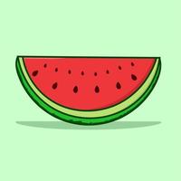 vattenmelon isolerat objekt eps vektor frukt friska mat ikon platt illustration