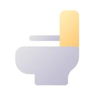 Toilettentopf Pixel Perfect Flat Gradient zweifarbiges UI-Symbol. Wasserklosett. Waschraum. Hotel. einfaches gefülltes Piktogramm. gui, ux design für mobile anwendung. Vektor isolierte RGB-Illustration
