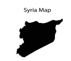 syrien Karta silhuett vektor illustration