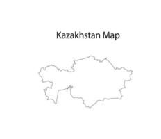 kazakhstan Karta linje konst vektor illustration