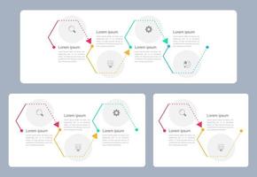 Business Profit Infografik-Diagramm-Design-Vorlagensatz. bearbeitbares Infochart mit Symbolen. Anweisungsgrafiken mit Optionen, Schrittfolge. visuelle Datenpräsentation vektor