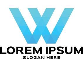 Premium-W-Brief-Logo vektor