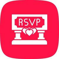 rsvp kreatives Icon-Design vektor