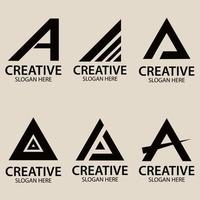 Set Creative Collection Letter eine Logo-Design-Vorlage. symbol für technologie, internet, digital. vektor