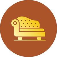 Chaiselongue kreatives Icon-Design vektor