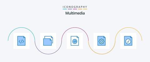 Multimedia Blue 5 Icon Pack inklusive . synchronisieren. ausgewählt. Komplett vektor