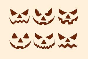 Halloween Pumpkin Faces Collection vektor