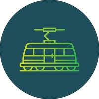 Straßenbahn kreatives Icon-Design vektor